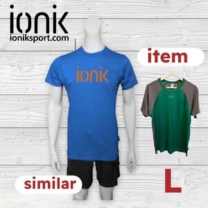 🇨🇦♻️👌*EUC* IONIK | L | Men’s sport T-Shirt in Green/Gray